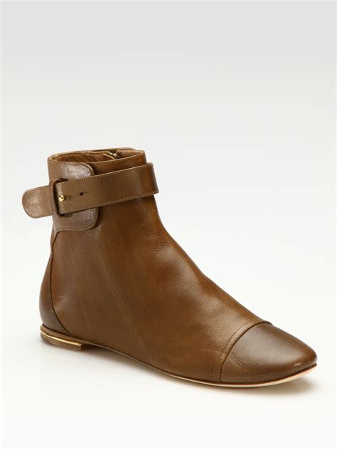 chloe flat ankle boots